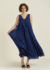 A Model Wearing Blue Pure Cotton Royale XXI, curated by Only Ethikal